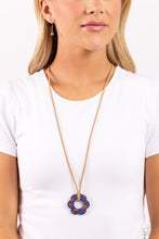 Load image into Gallery viewer, Necklaces Tied Triumph - Multi Blue N2313