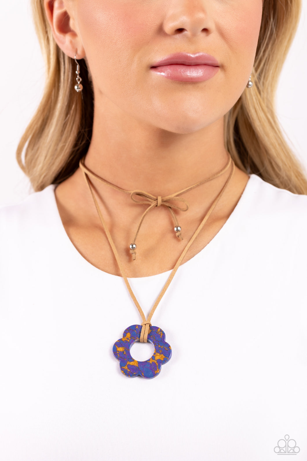 Necklaces Tied Triumph - Multi Blue N2313