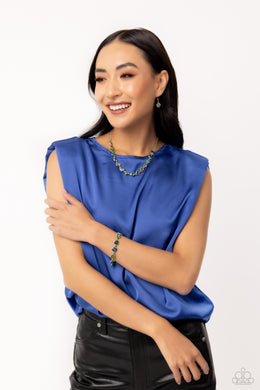 Necklace Abstract Admirer - Green SET45