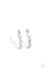 Load image into Gallery viewer, Earrings Sliding Shimmer - White Illusion Post E3009