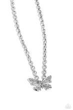 Load image into Gallery viewer, Necklaces Midair Monochromatic - Silver N2418 Butterflies