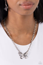 Load image into Gallery viewer, Necklaces Midair Monochromatic - Silver N2418 Butterflies