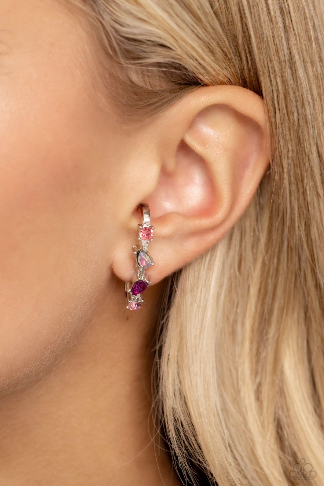Earrings Trendy Twists - Pink Illusion Post E3010