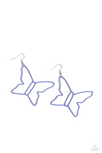 Load image into Gallery viewer, Earrings Soaring Silhouettes - Blue Butterfly E394