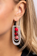 Load image into Gallery viewer, Earrings Layered Lure - Red E2215