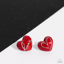 Load image into Gallery viewer, Earrings Glimmering Love - Red VDAY POST
