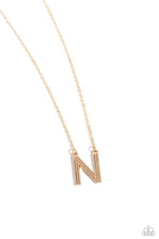 Load image into Gallery viewer, Necklaces Leave Your Initials - Gold - N (Initials)