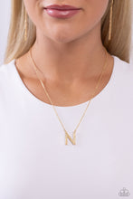 Load image into Gallery viewer, Necklaces Leave Your Initials - Gold - N (Initials)