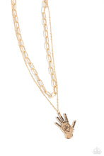 Load image into Gallery viewer, Necklaces Giving a Hand - Gold Inspirational N2320