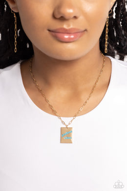 Necklaces Optimistic Vibes - Blue Inspirational N488
