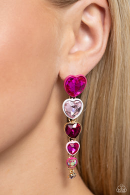Earrings Cascading Casanova - Pink VDAY V101