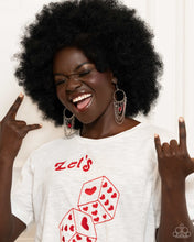 Load image into Gallery viewer, Earrings Cascading Clash - Red E517