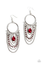 Load image into Gallery viewer, Earrings Cascading Clash - Red E517