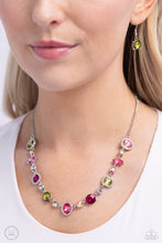Load image into Gallery viewer, Necklaces Dramatic Debut - Multi Pink/Green
