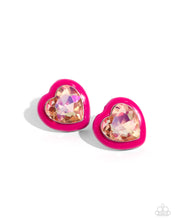 Load image into Gallery viewer, Earrings Heartfelt Haute - Pink POST E399