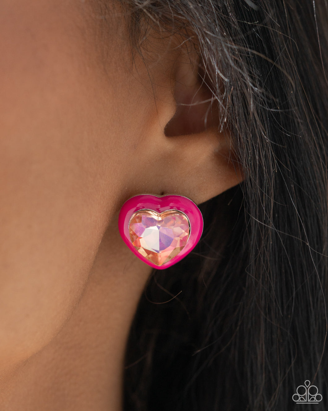 Earrings Heartfelt Haute - Pink POST E399