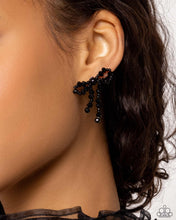 Load image into Gallery viewer, Earrings The BOW Must Go On - Black POST E556