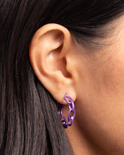 Load image into Gallery viewer, Earrings Colorful Cameo - Purple MINI S152