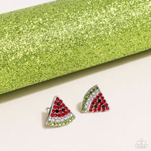 Load image into Gallery viewer, Earrings Watermelon Slice - Red POST E3015