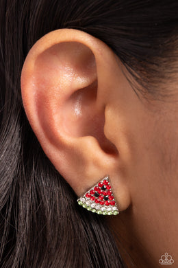 Earrings Watermelon Slice - Red POST E3015