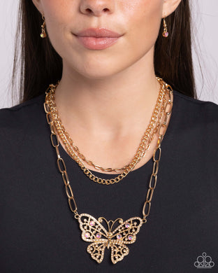Necklaces Winged Wonder - Gold Butterfly N173