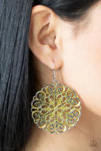 MANDALA Effect - Yellow  Earrings FINAL