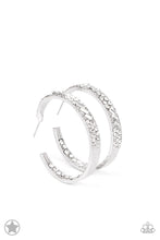 Load image into Gallery viewer, Earrings GLITZY By Association- White Blockbuster E2201