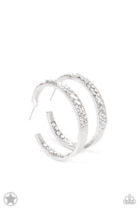 Earrings GLITZY By Association- White Blockbuster E2201