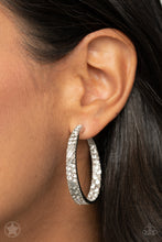 Load image into Gallery viewer, Earrings GLITZY By Association- White Blockbuster E2201