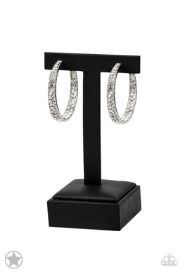 Earrings GLITZY By Association- White Blockbuster E2201