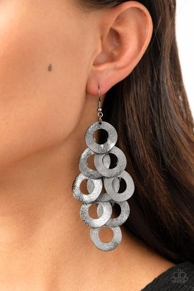 Earrings Scattered Shimmer - Black E2020