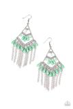 Load image into Gallery viewer, Earrings Trending Transcendence - Green E 293