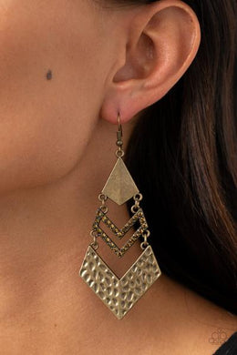 Earrings Work Hazard- Brass E286