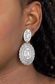 Earrings Ageless Artifact - Silver ♥ Clip-On S2