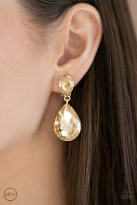 Earrings Aim For The MEGASTARS - Gold ♥ Clip-On M3